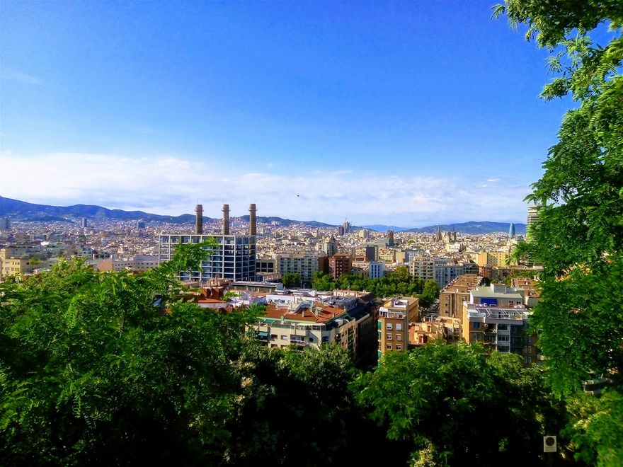 From Montjuic, overlooking Poble Sec
